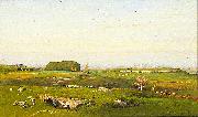 George Inness In the Roman Campagna oil